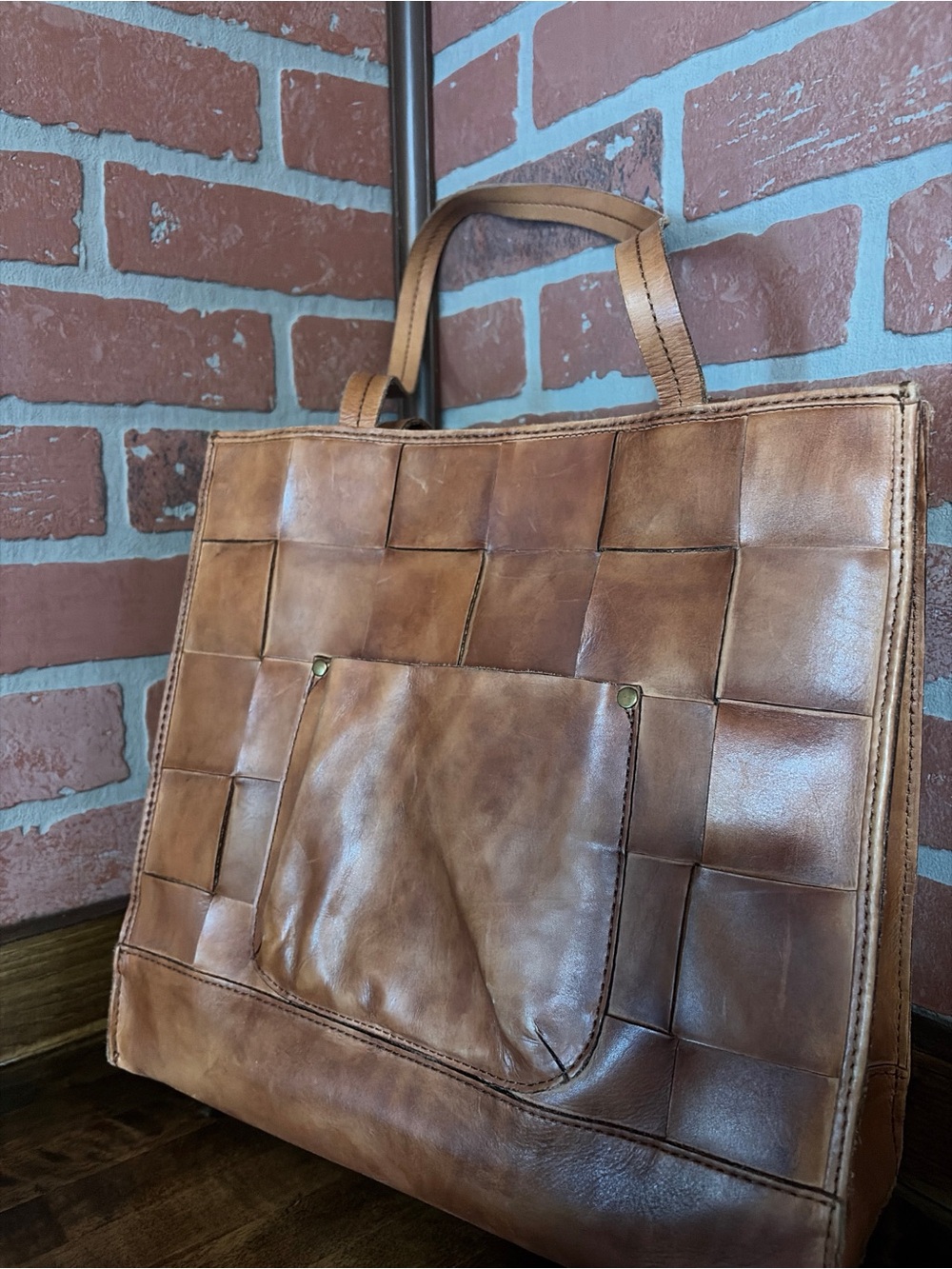 Patricia Nash Woven Leather Tote Bag